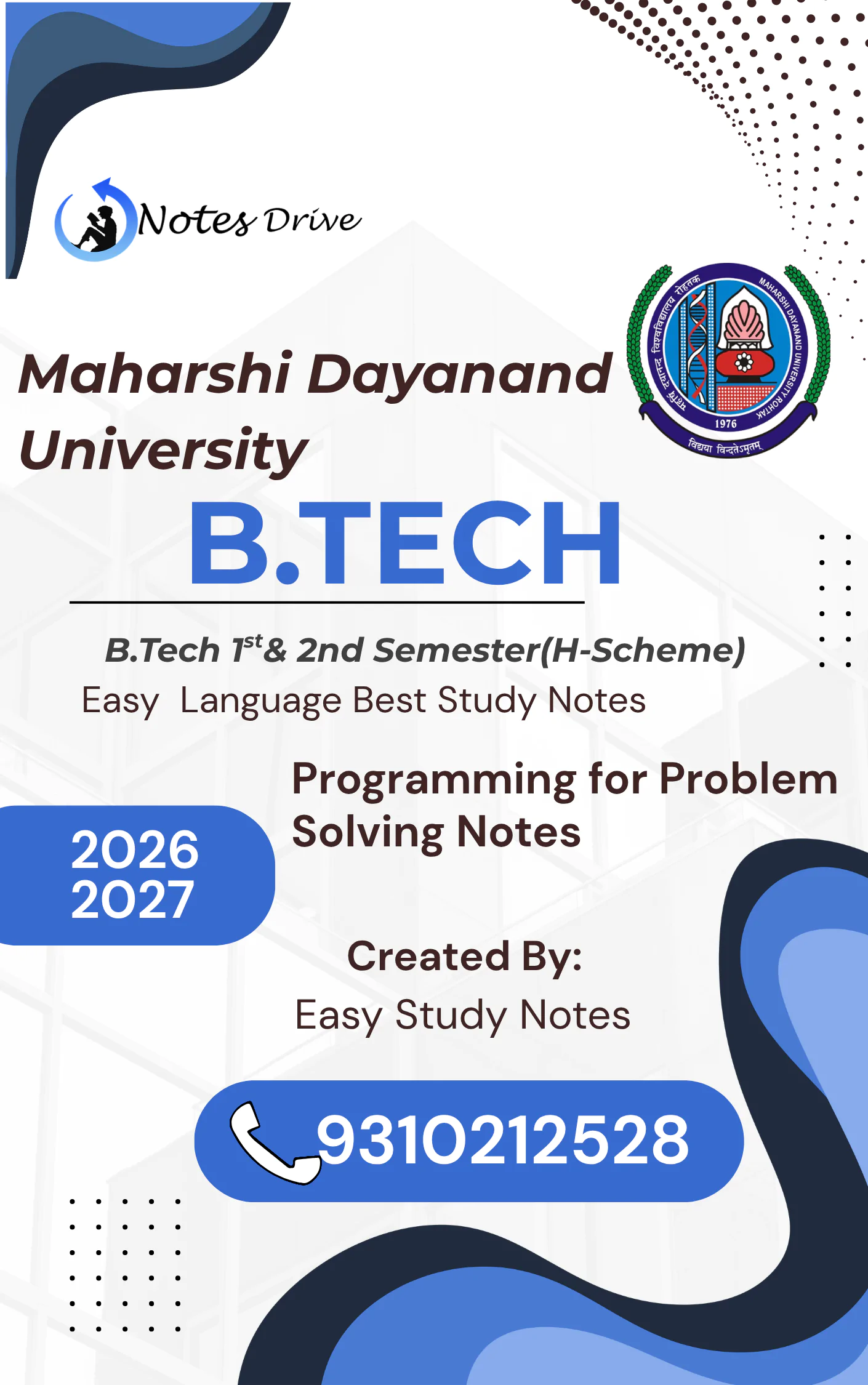 B.Tech 1st Semester Computer Programming Notes