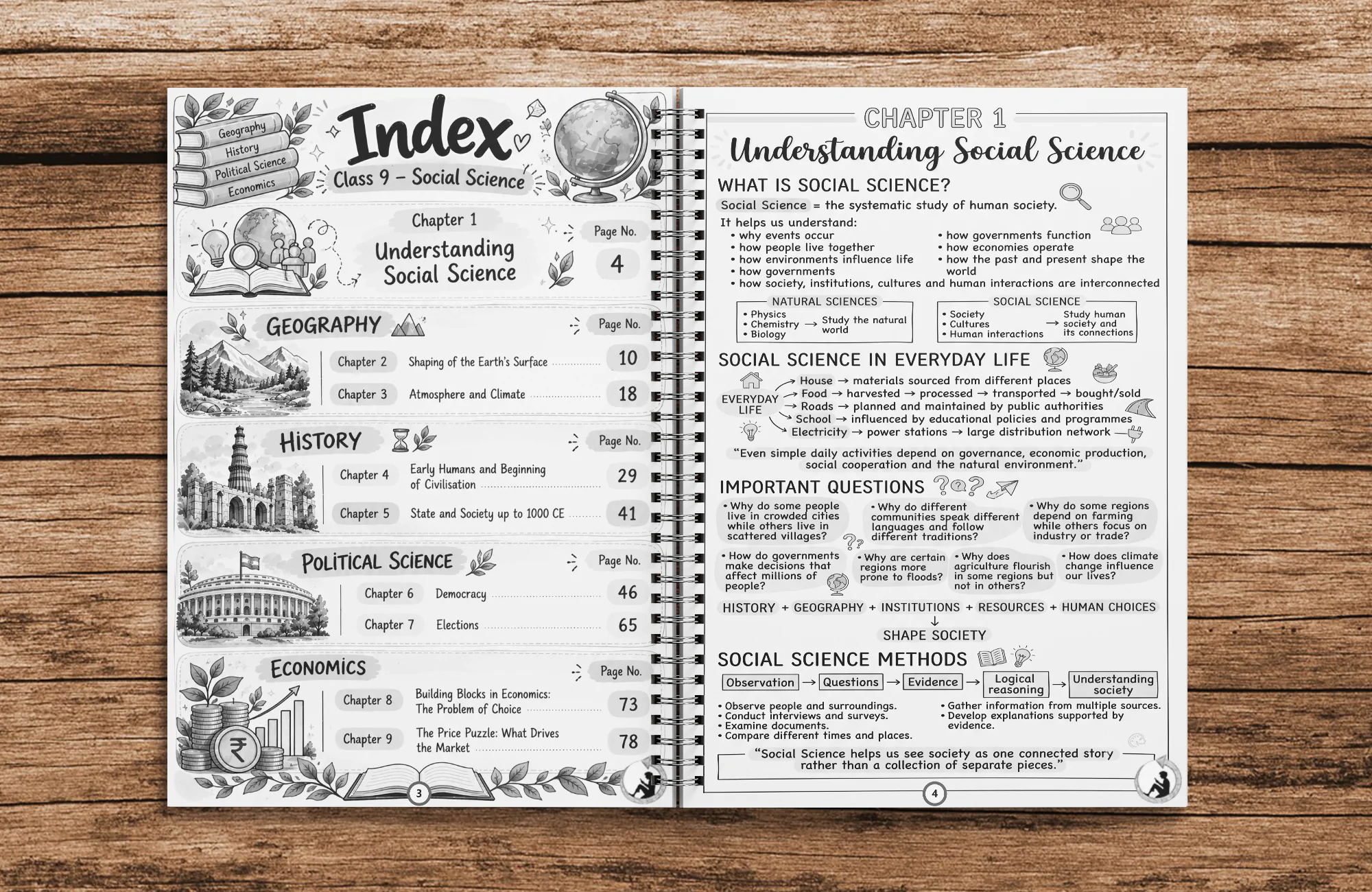 Class 9 Social Science Colorful Handwritten Printed Notes | Understanding Society India and Beyond Part-I | New NCERT Syllabus 2026–27 - Image 2